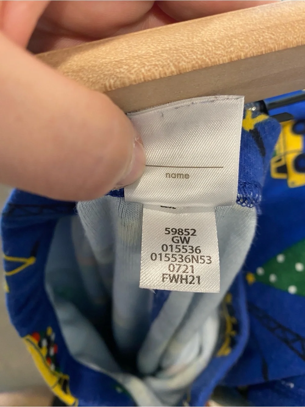 Hanna Andersson size 130 US 8 long John pajama set construction Christmas print